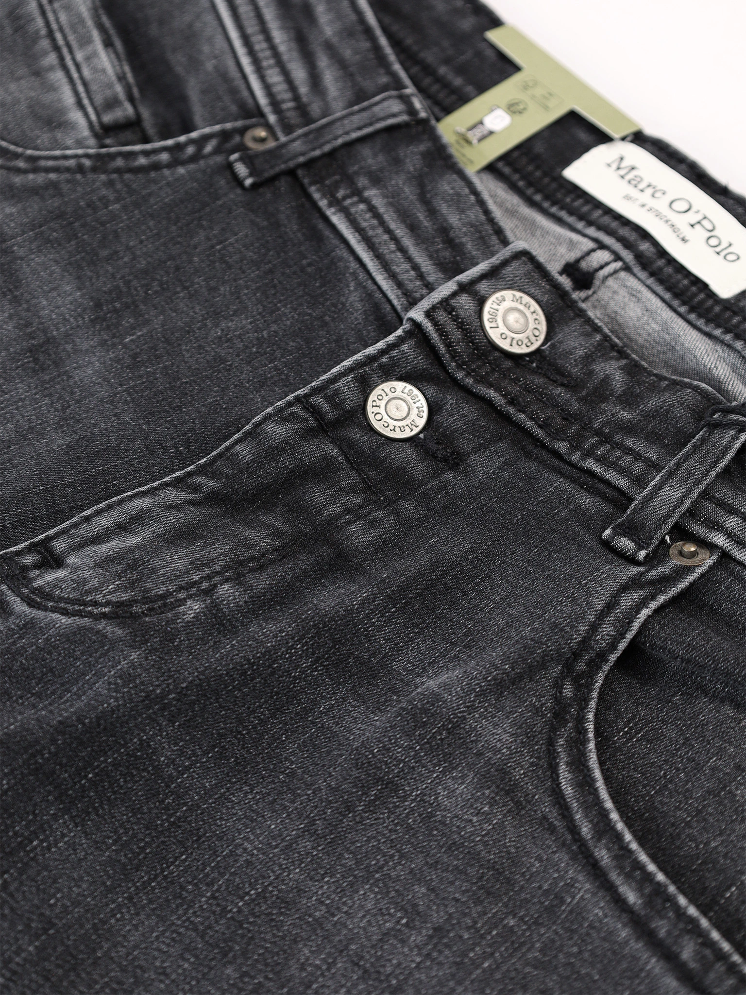 Джинсы графитового цвета из смесового хлопка